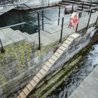 Bibertreppe für das Kleinwasserkraftwerk Mühlenplatz